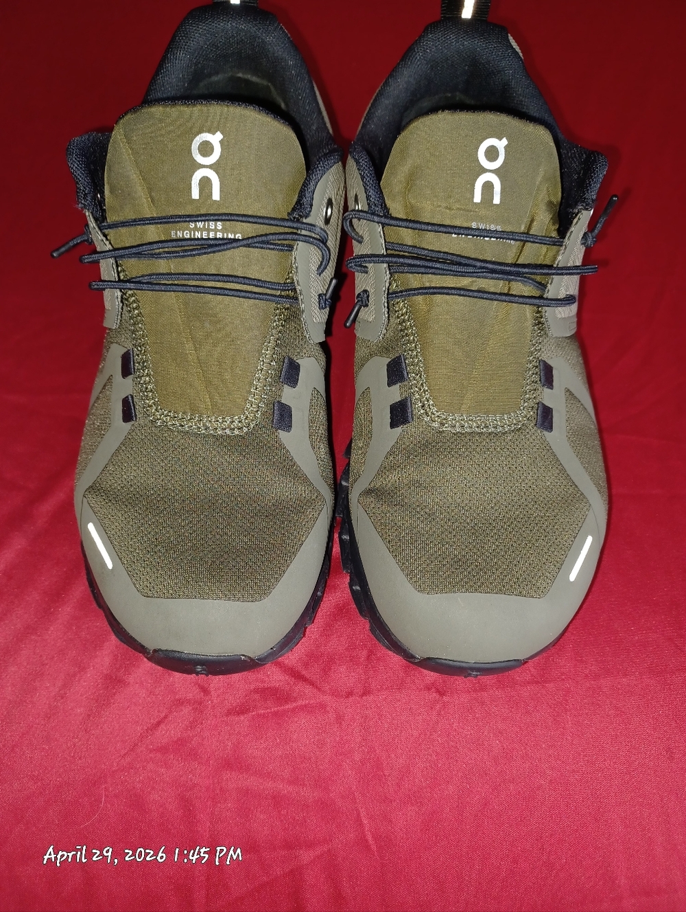 On Cloud5 Women's Olive Green Waterproof Running Athletic Sneakers  Lightweight